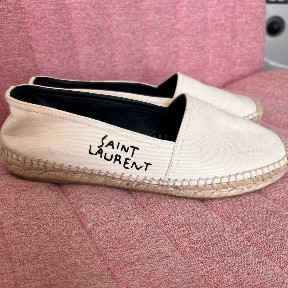 Saint Laurent canvas espadrilles